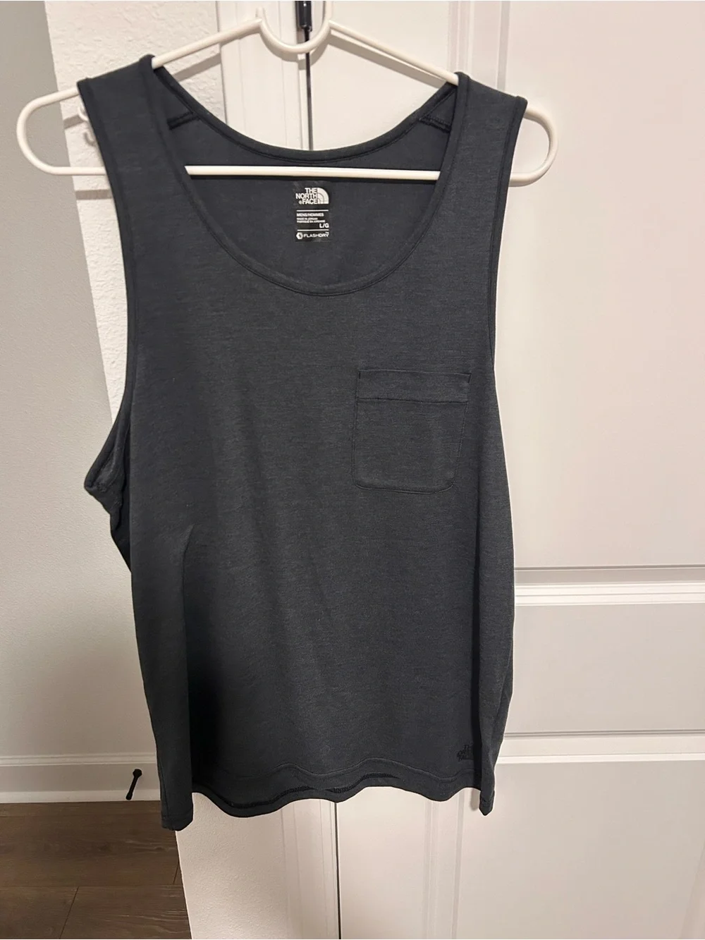 The North Face FlashDry Dark Charcoal Pocket Tank Top